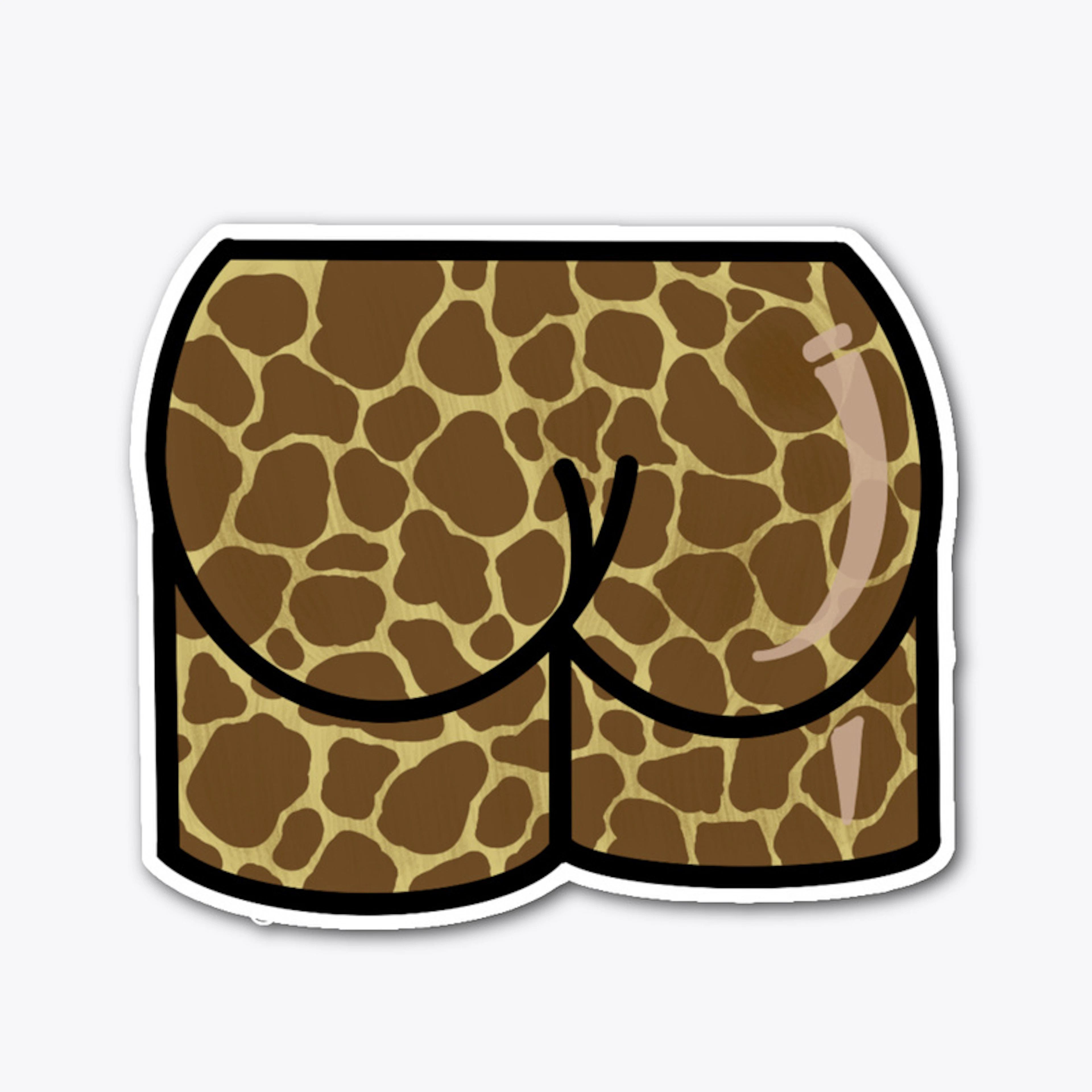giraffe cheeks sticker