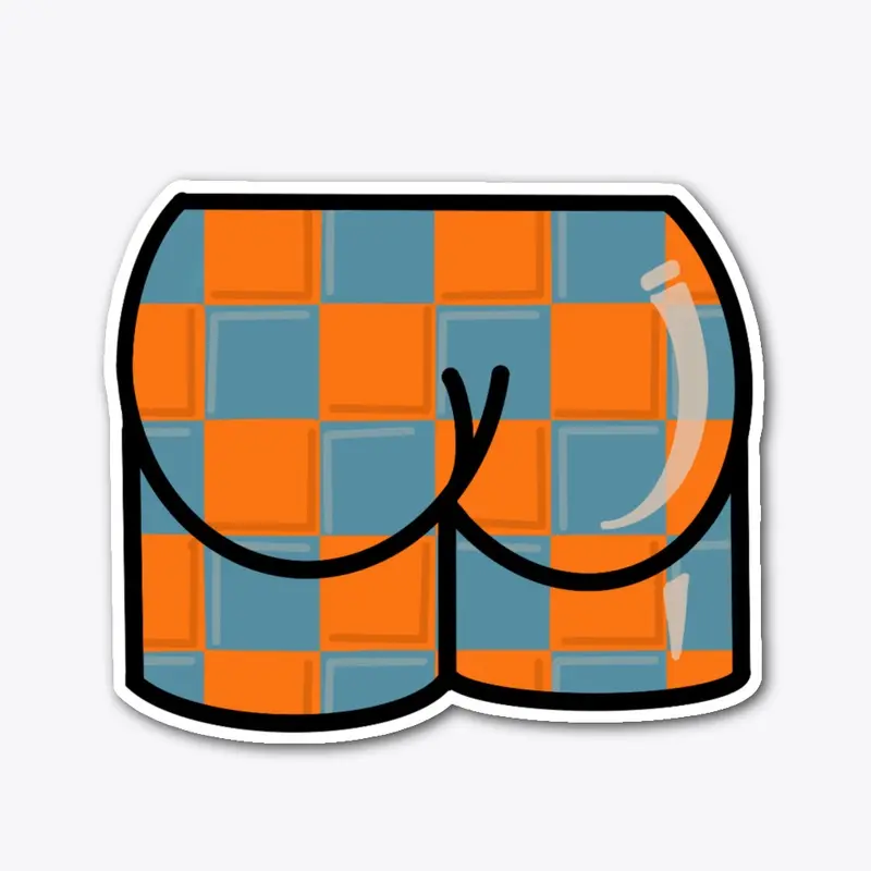 checker cheeks sticker