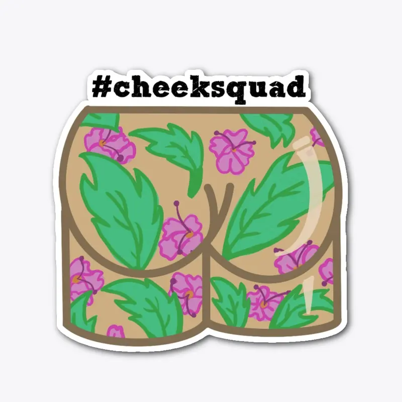 #cheeksquad tropical sticker