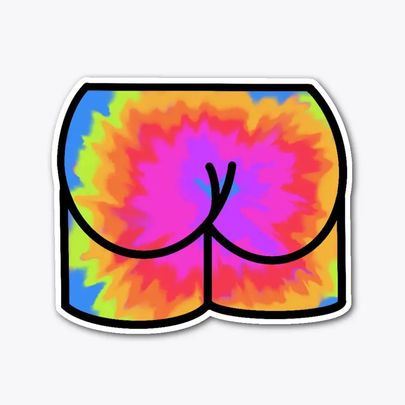 Tye Dye Cheeks Sticker